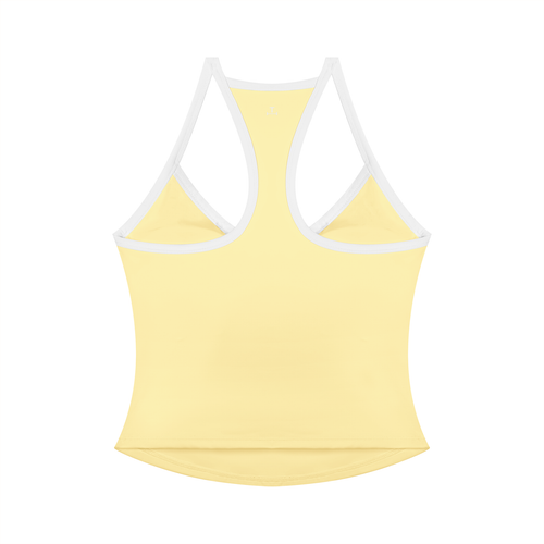 Color Block Yoga Tank in Citron, back