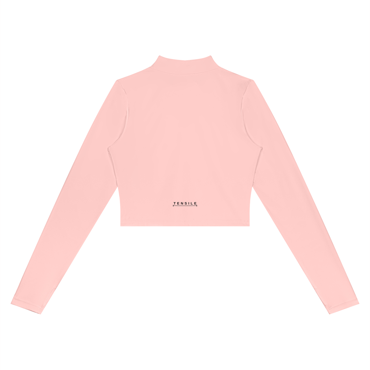 Crop Zip Jacket in Blush, back