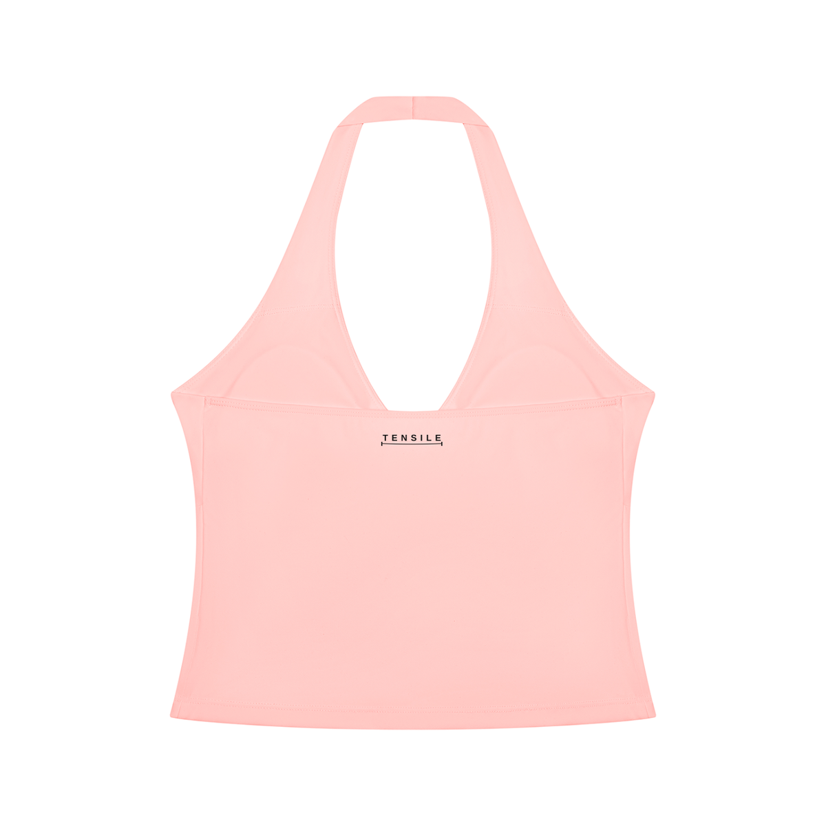 Ruched Halter Crop in Blush, back