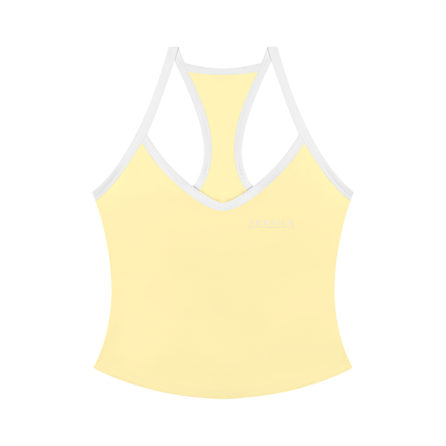 Color Block Yoga Tank in Citron, front