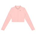 Crop Zip Jacket in Blush, front