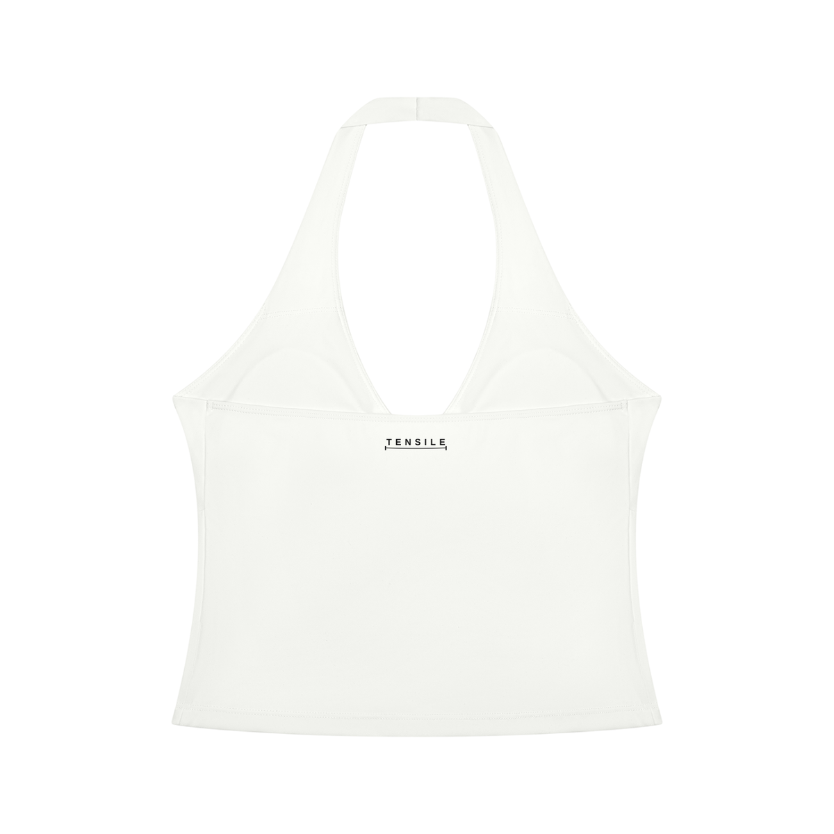 Ruched Halter Crop in Blanc, back